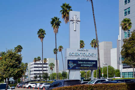 Los Angeles, CA, USA - September 21, 2020: Church of Scientology, a controversial sect