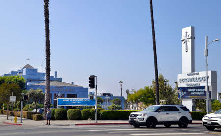 Los Angeles, CA, USA - September 21, 2020: Church of Scientology, a controversial sect