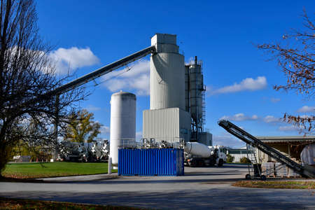 Austria, ready-mix concrete company with conveyor belt in Lower Austria