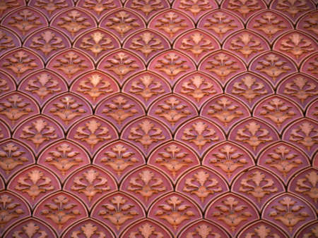 wall detail of a building, Markthalle Moabit - Berlin, Germanyの写真素材