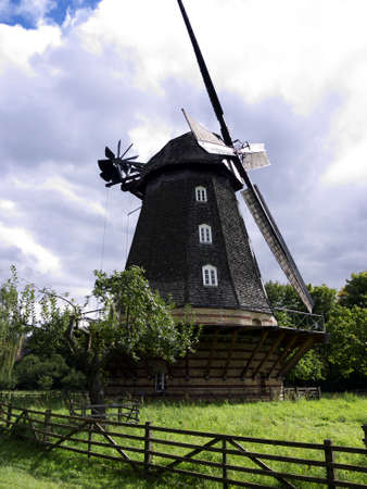 Dutch mill in Berlin, Britz, Germanyの写真素材