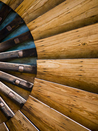 part of the barn-windmill in Saalowの写真素材