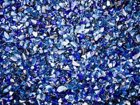 black, blue and light blue glass sliversの写真素材