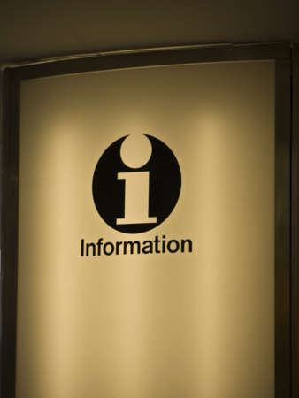 window with inscription informationの写真素材