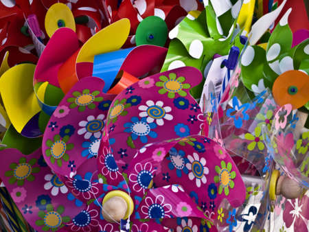 wind wheels - toys in different colours