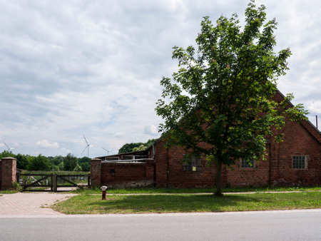Wusterhausen / Dosse, district full, Ostprignitz-Ruppin, Land Brandenburg, Germany - barn from bricksのeditorial素材