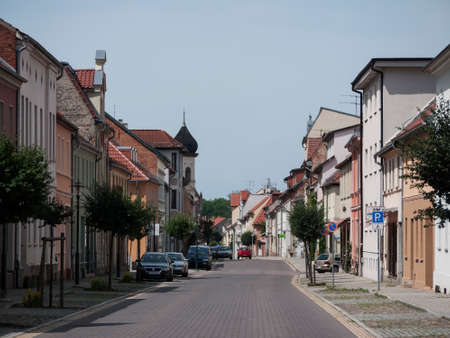 Gransee, county Oberhavel, state Brandenburg, Germany - Rudolf-Breitscheid-Streetのeditorial素材