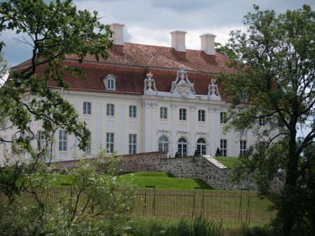 Meseberg, district Gransee, Oberhavel, Land Brandenburg, Germany - Baroque palace Meseberg, since 2007 guest house of the german governmentのeditorial素材