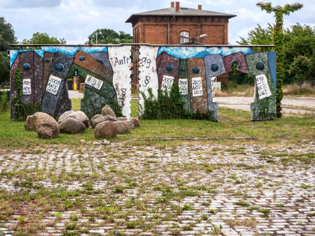 Brandenburg; Ostprignitz-Ruppin; Ruppin County; Prignitz; Germany; Wusterhausen - old stationのeditorial素材