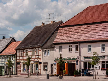 Historic buildings in Wusterhausen-Dosse, Brandenburg, Germanyのeditorial素材