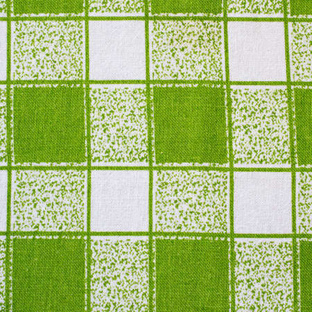 Green and white gingham tablecloth patternの写真素材