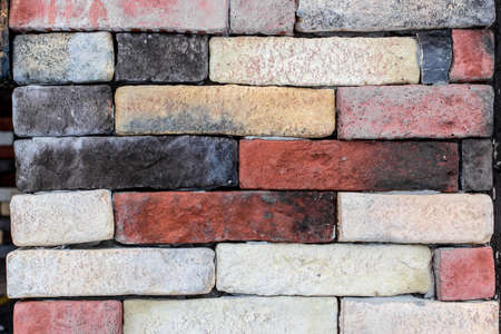 Random painted brick wall