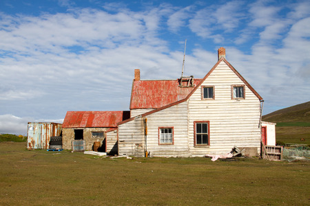 Old Farmhouse on Falkland Islandsの写真素材