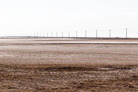 Dry and dusty Landscape in the desert of Omanの写真素材