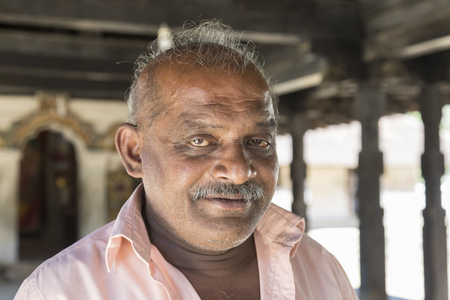KANDY, SRI LANKA - February 13th, 2017: Portrait of man from Sri Lanka, EDITORIALのeditorial素材