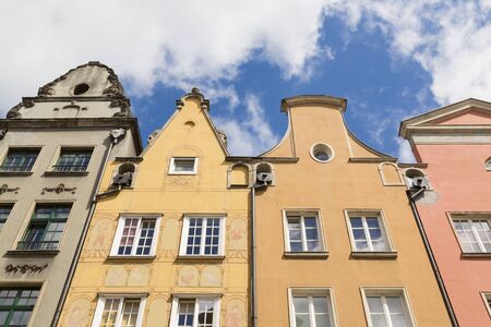 Old houses at Dlugi Targ square in Gdansk, Danzig, Polandの写真素材