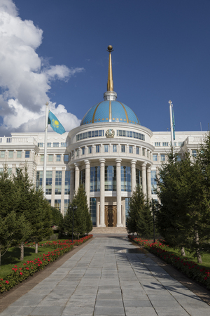 Residence of the President of the Republic of Kazakhstan Ak Orda in Astana, Kazakhstan.のeditorial素材