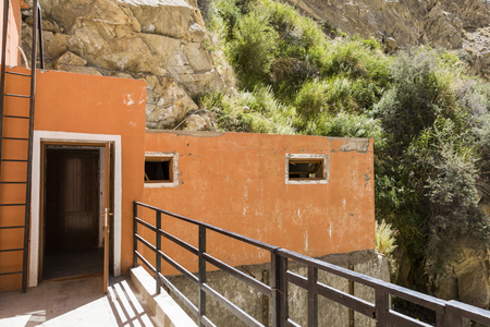 Bathhouse of Bibi Fatima Hot Springs near Vrang in the Wakhan valley in Tajikistanの写真素材
