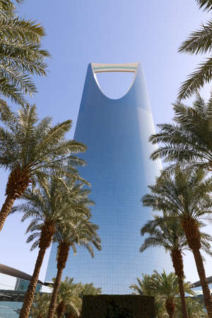 Kingdom tower in Riyadh, Saudi Arabia. Kingdom tower is a business and convention center, shopping...