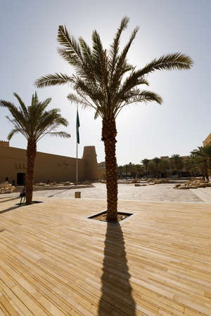 Old Al Masmak fort in downtown Riyadh, Kingdom of Saudi Arabiaの写真素材