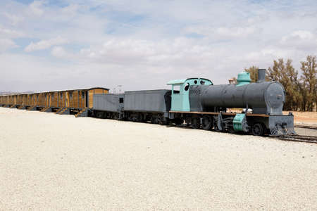 Restored Hejaz railway train built for by the Ottoman Empire that was exploded by TE Lawrence during World War I. The guided tours to the tombs of Hegra start from hereの写真素材