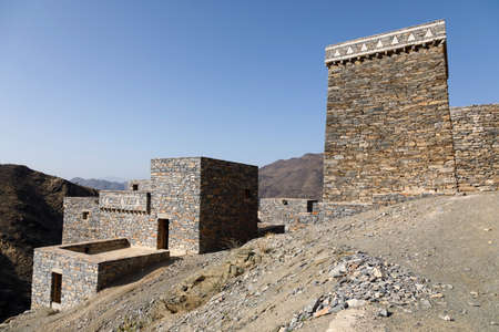 The village of Thee Ain in Al-Baha, Saudi Arabia is a unique heritage site that includes old archaeological buildingsの写真素材