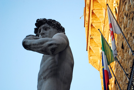 florence, italy, statue of David of Michelangeloの写真素材
