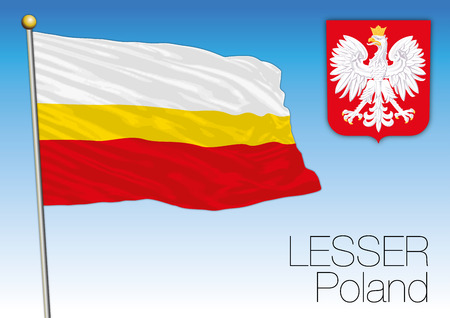 Lesser regional flag, Polandのイラスト素材