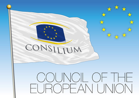 Council of the European Union flagのイラスト素材