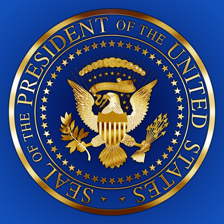 Seal of the United States of America President, gold versionのeditorial素材
