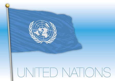 United Nations flag, vector file, illustrationのイラスト素材