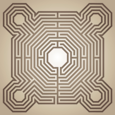 Labyrinth of the cathedral of Reims, Franceのイラスト素材