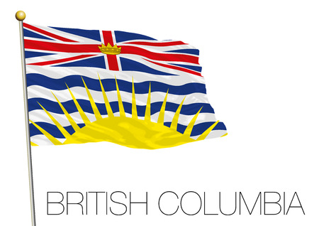 British Columbia regional flag Canada.のイラスト素材