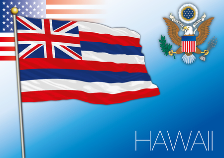 Hawaii federal state flag, United Statesのイラスト素材