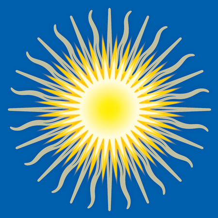 Sun, graphic elaboration, vector illustrationのイラスト素材
