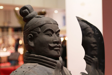 Ancient chinese statue soldier, copy and imitationのeditorial素材