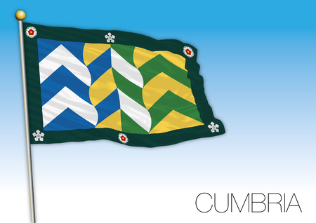 Cumbria county flag, United Kingdom, vector illustrationのイラスト素材