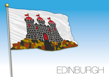 Edinburgh county flag, United Kingdom, Scotland, vector illustrationのイラスト素材