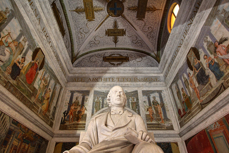 Modena, Emilia Romagna, Italy, Luigi Poletti monument in the Estense Museum, Unesco world heritage siteのeditorial素材