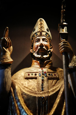 Modena, Emilia Romagna, Italy, San Geminiano statue in the cathedral, Unesco world heritage siteのeditorial素材