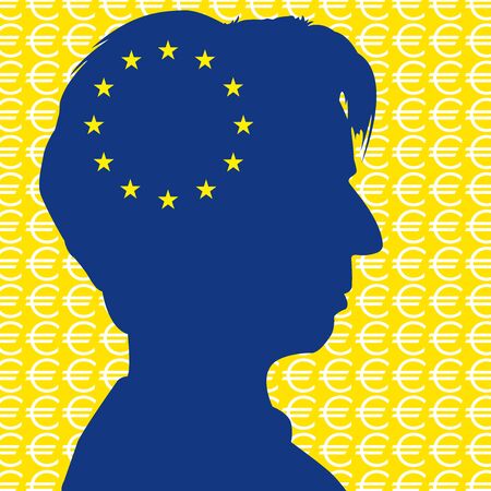 Christine Lagarde, new President of the European Central Bank, ECB, 2019のイラスト素材