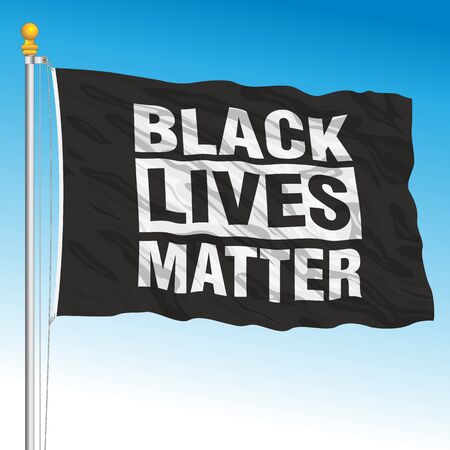 Black Lives Matter flag movement, vector illustrationのイラスト素材