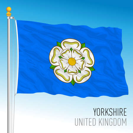 Yorkshire county flag, United Kingdom, vector illustrationのイラスト素材