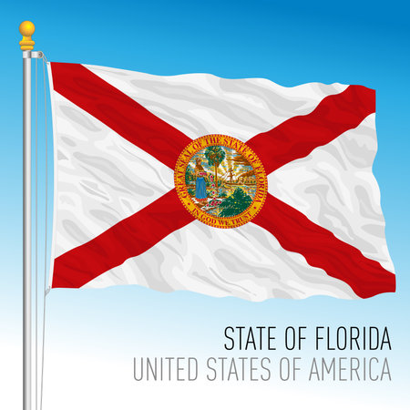 Florida federal state flag, United States, vector illustrationのイラスト素材