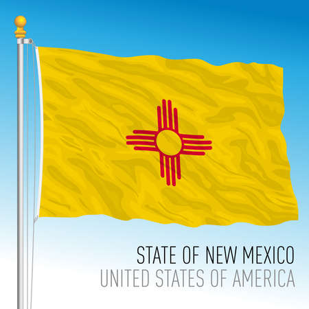 New Mexico federal state flag, United States, vector illustrationのイラスト素材