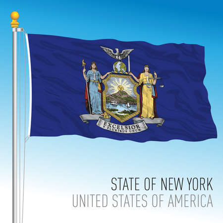 New York federal state flag, United States, vector illustrationのイラスト素材