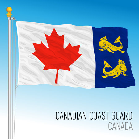 Canadian Navy flag, Canada, north american country, vector illustrationのイラスト素材