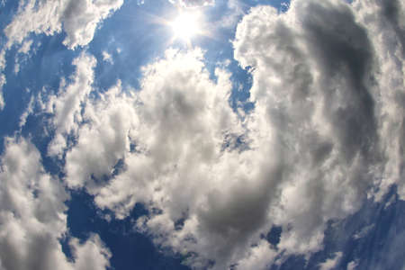 Clouds in the sky, wide angle image