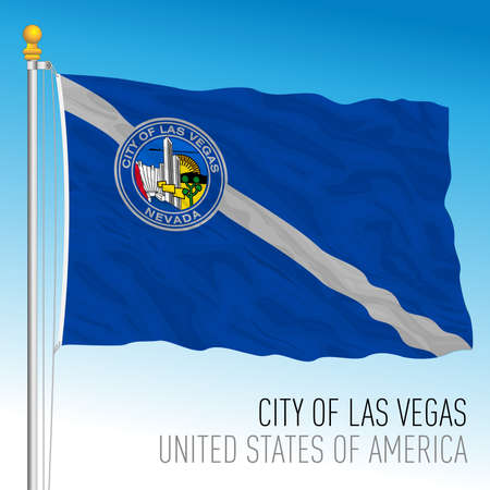 City of Las Vegas flag, Nevada, United States, vector illustrationのイラスト素材