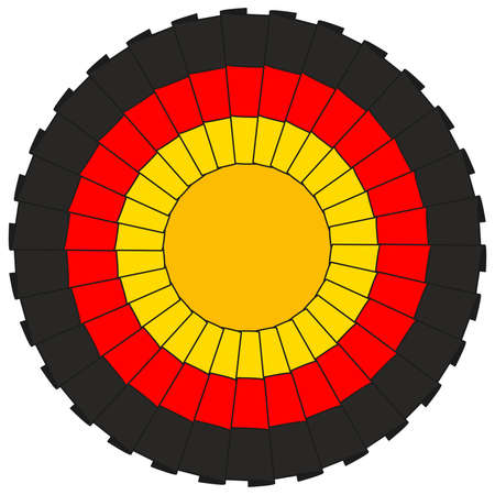 German tricolor cockade, Germany, vector illustrationのイラスト素材